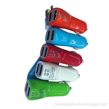 New Design Portable 5V 2.1A Dual USB Car Charger